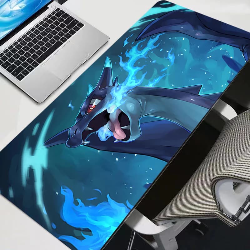 Tappetino per mouse da gioco Pokemon Pikachu, tappetino per mouse grande per computer, tappetino da scrivania, tappeto per PC, tappetino per tastiera resistente, accessori per giocatori, tappetino da tavolo