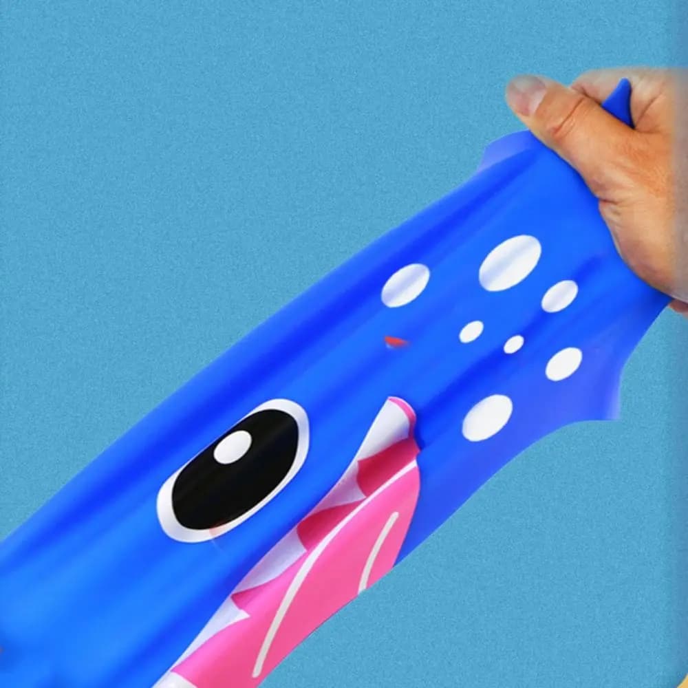 Children's Swimwear Shark Animal Cartoon Waterproof Silicone Swimming Hat Long Hair Ear Protection Printed Swimming Head
