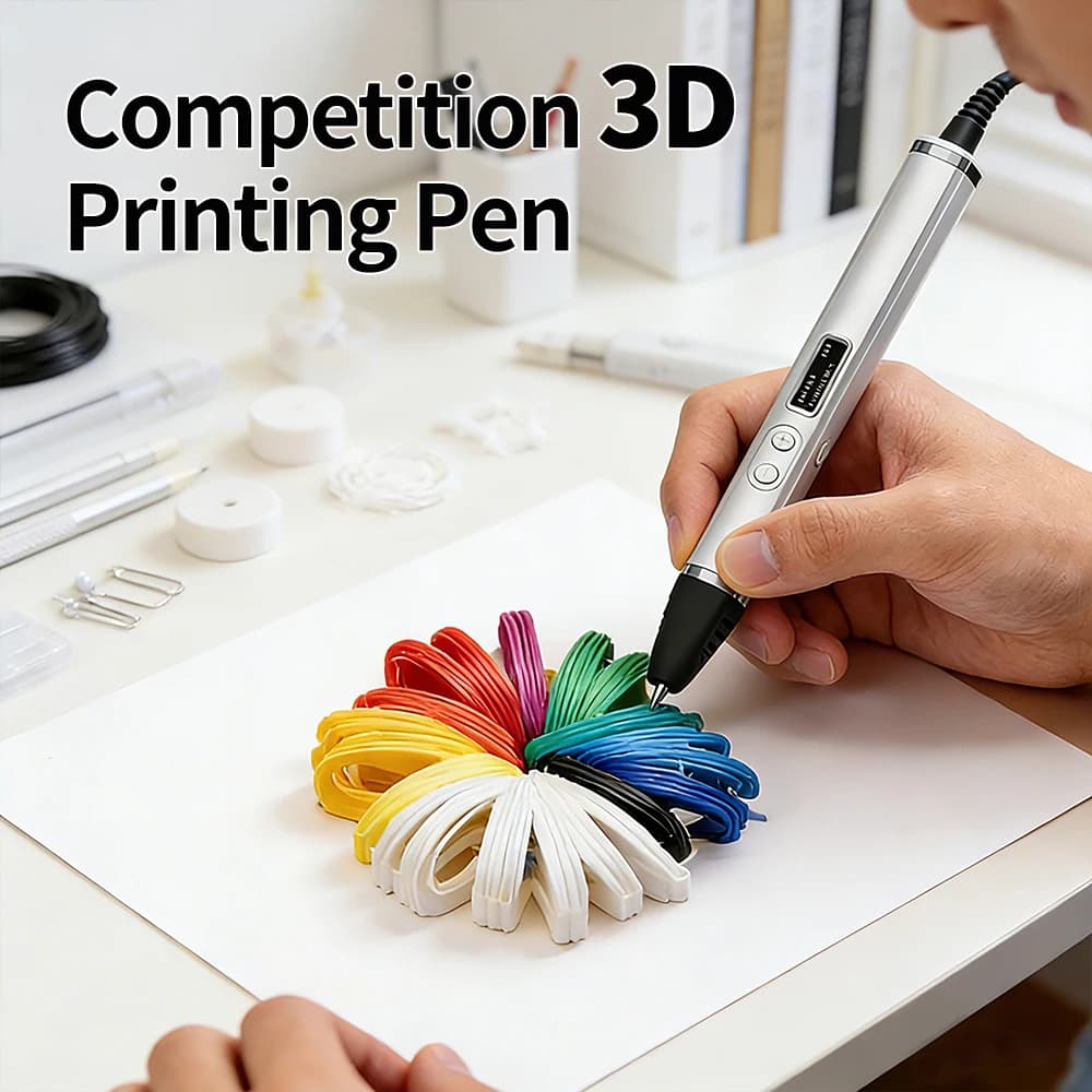 Penna 3D Professionale per Stampa 3D con Display OLED, Filamento PLA, Design Staccabile per Disegno 3D