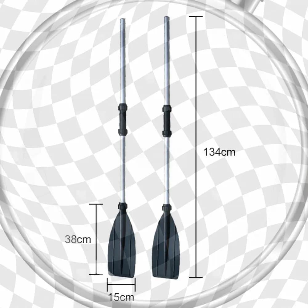 Set di 2 Pagaie in Lega di Alluminio per Kayak e Barche, Staccabili, per Stand Up Paddle e Surf