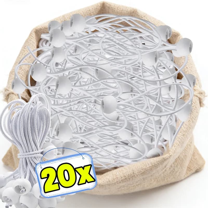 Fibbia per corda fissa, tenda da sole, corda telescopica con sfera in plastica per fissaggio, resistente, per campeggio, legature, multiuso, grande