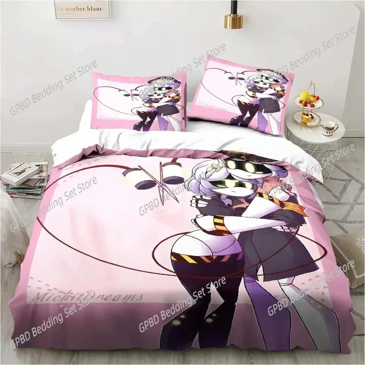 Stampa 3D Cartoon Murder Drones Comodo copripiumino copripiumino Federa Set biancheria da letto Decorazione camera da letto per bambini Tessili per la casa