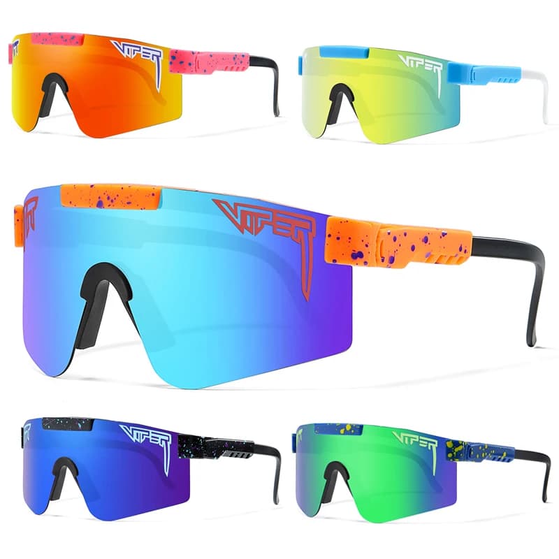 Adult Cycling Glasses Pit Viper, UV400 Sunglasses for Men and Women, Fashion Baseball and Fishing Glasses