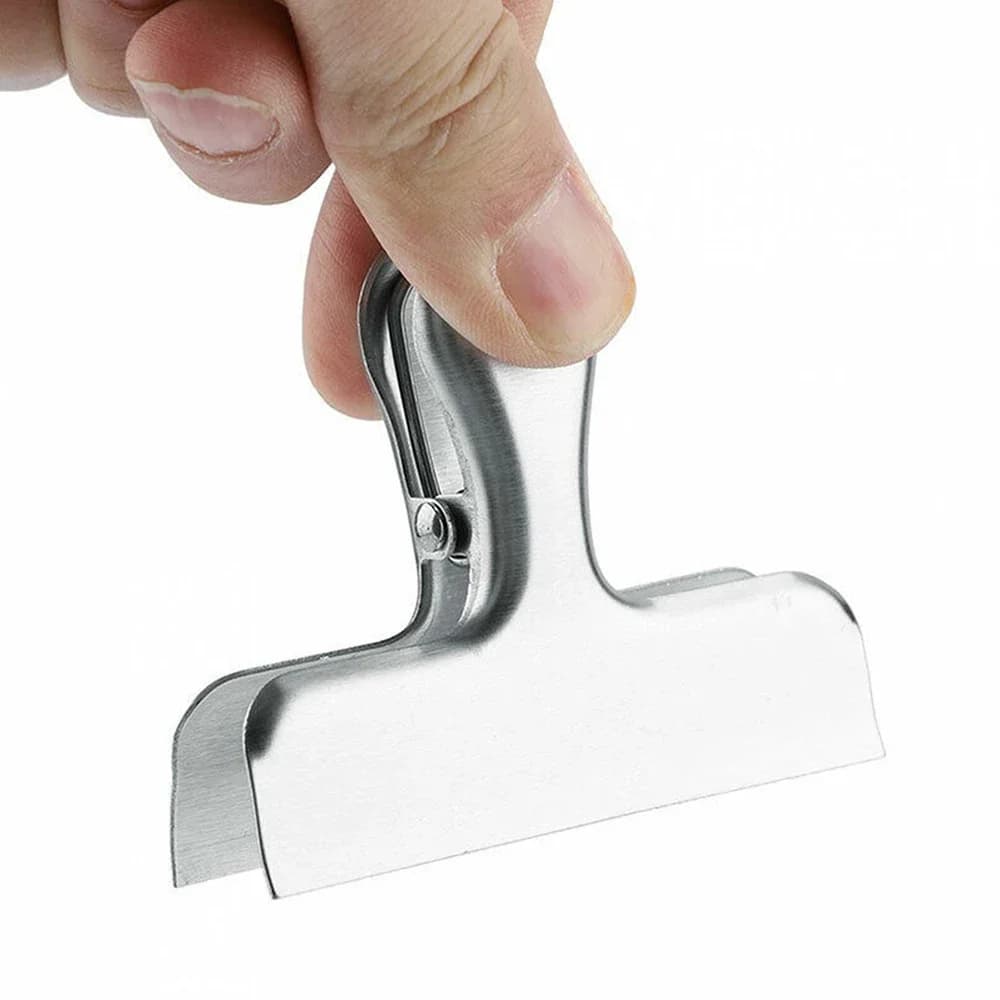 8 pezzi di clip di tenuta in acciaio inossidabile per snack per alimenti, clip da tasca per sigillare sottovuoto, clip per conservazione della freschezza, gadget da cucina