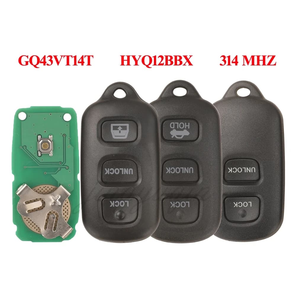 Jingyuqin Remote Car Key Alarm muslimay/HYQ12BBX/1512Y/12BAN 314MHZ per Toyota Camry Corolla Highlander Solara Sienna 2002-2007