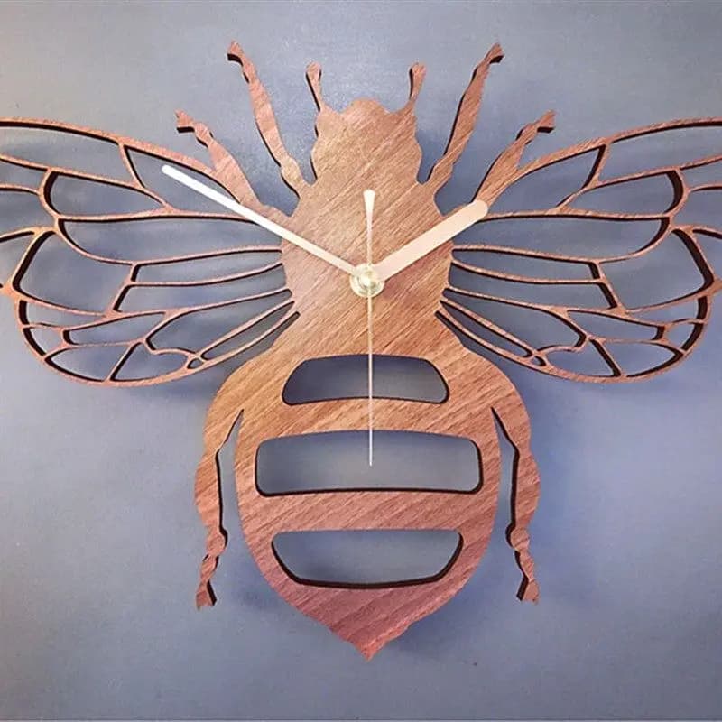 Orologio da Parete in Legno Personalizzato Unusualhands, Silenzioso, Moderno, Decorazione Artistica Digitale, Horloge Mural per Arredamento Camera
