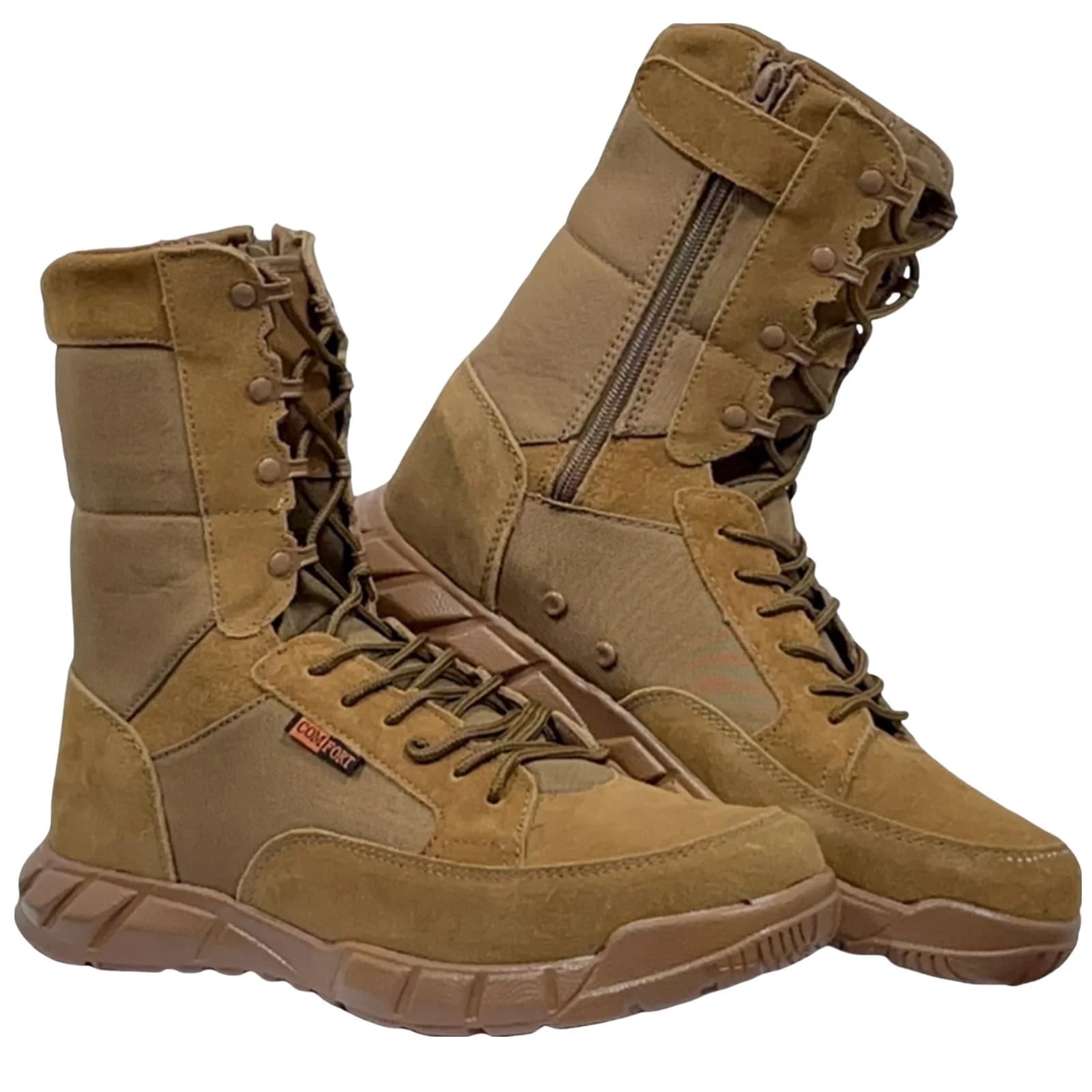 Stivali tattici da uomo leggeri da combattimento, allenamento anticollisione, scarpe traspiranti da trekking all'aperto impermeabili con lacci