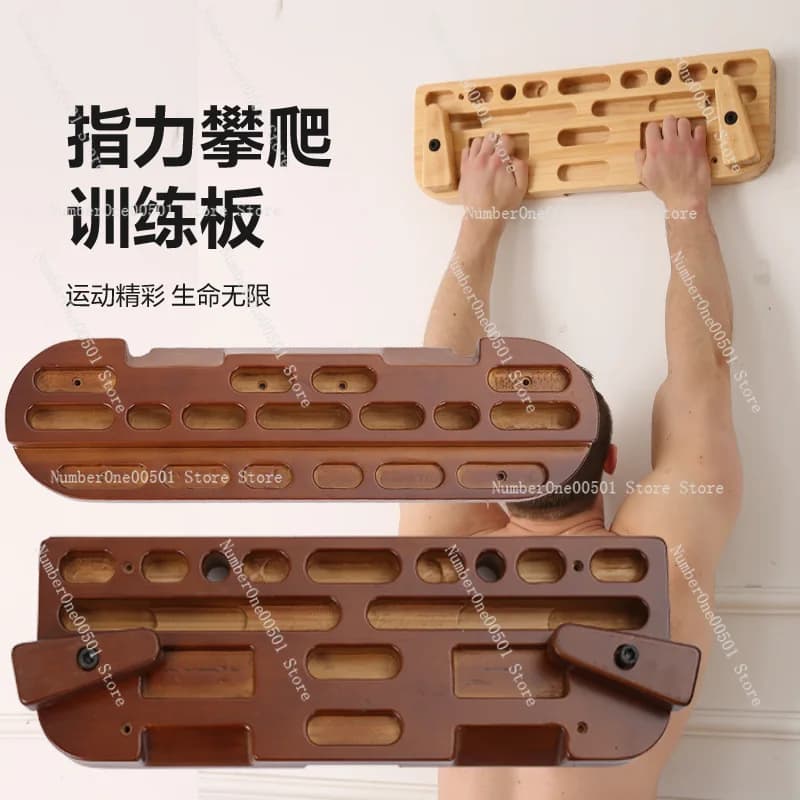 Rock climbing keyboard, wooden handle, forearm strength coach, portable traction bar