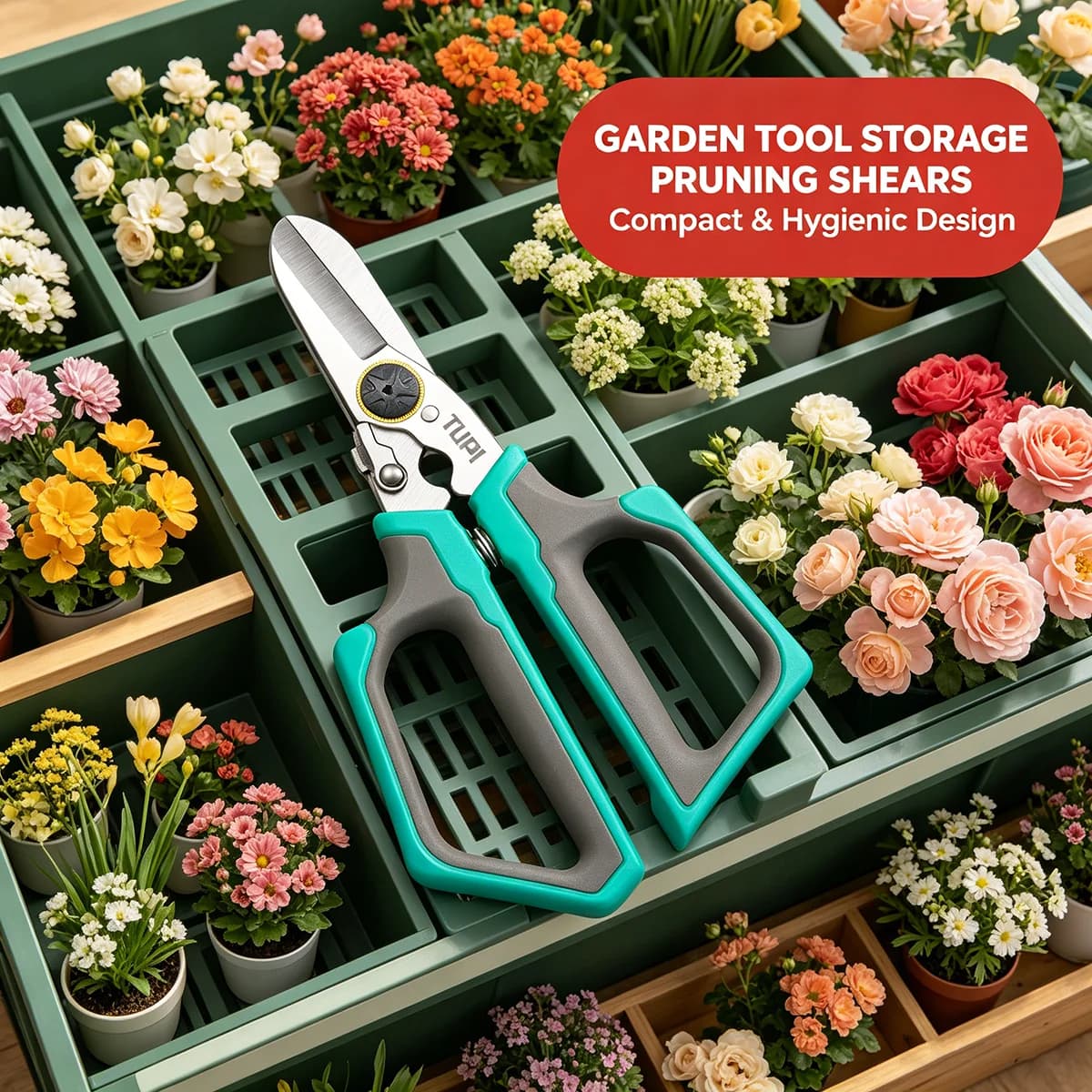 Forbici da Giardinaggio, Cesoie per Fiori e Rami in Acciaio Inossidabile, Forbici per Fioristi, Attrezzo per Potatura, Forbici da Giardino