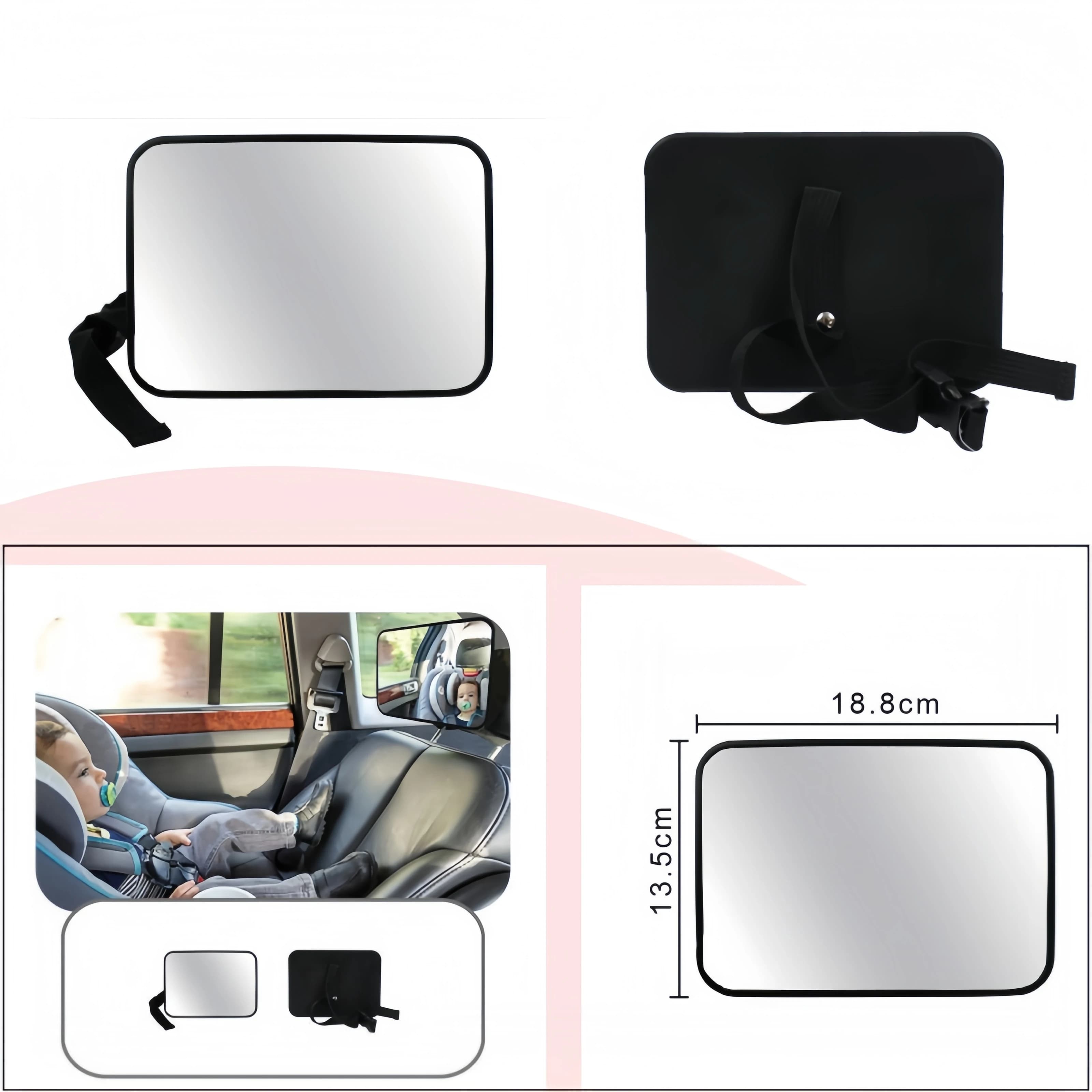 Specchietto retrovisore per auto per bambini per la sicurezza dei bambini Sedile grandangolare regolabile Supporto per poggiatesta Accessori interni facili da installare