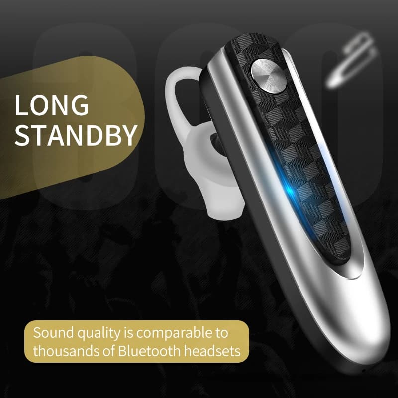 Auricolari Bluetooth con raggio di standby ultra lungo montato sull'orecchio per ascoltare musica, chiamate universali ad alta definizione
