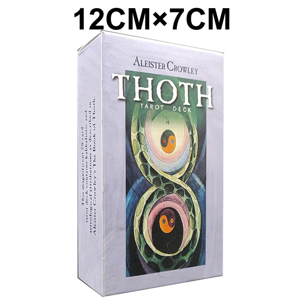 Mazzo di tarocchi di divinazione di piccolo obiettivo Thoth con libro di guida 78 mazzo di tarocchi che dice gioco per principianti ed esperti