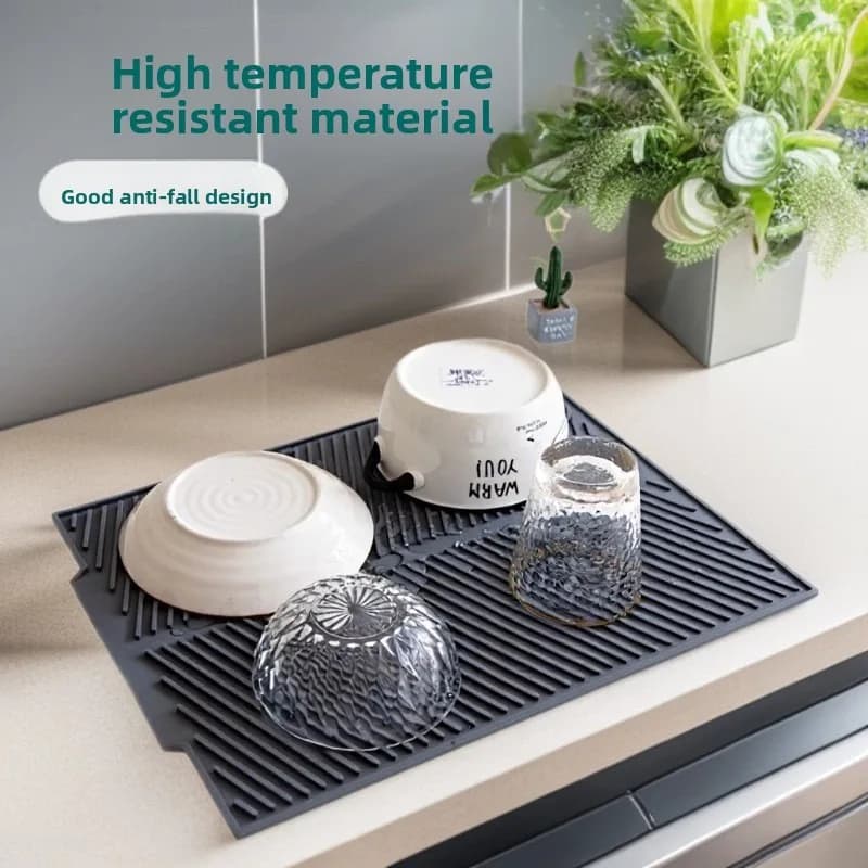 Tappetino isolante in silicone anti-scottatura per alte temperature, per il controllo dell'acqua, per piano cucina, tappetino isolante per ciotole, per tavolo da bar, tappetino per scarico lavello