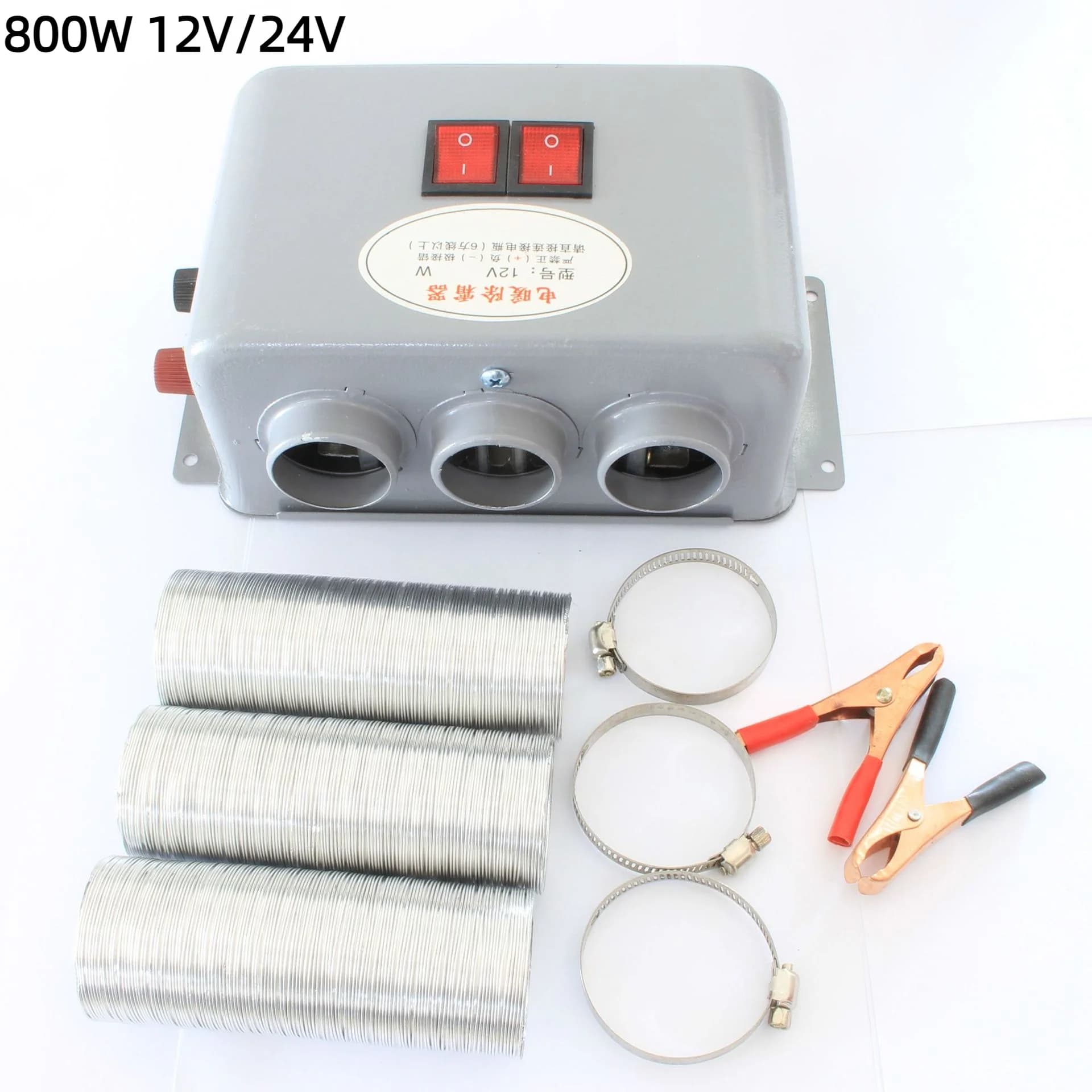 12V 24V 800W Riscaldatore per auto Elettrico Ventola di riscaldamento di raffreddamento Asciugatrice elettrica portatile Parabrezza Disappannante Sbrinatore Camion Barca
