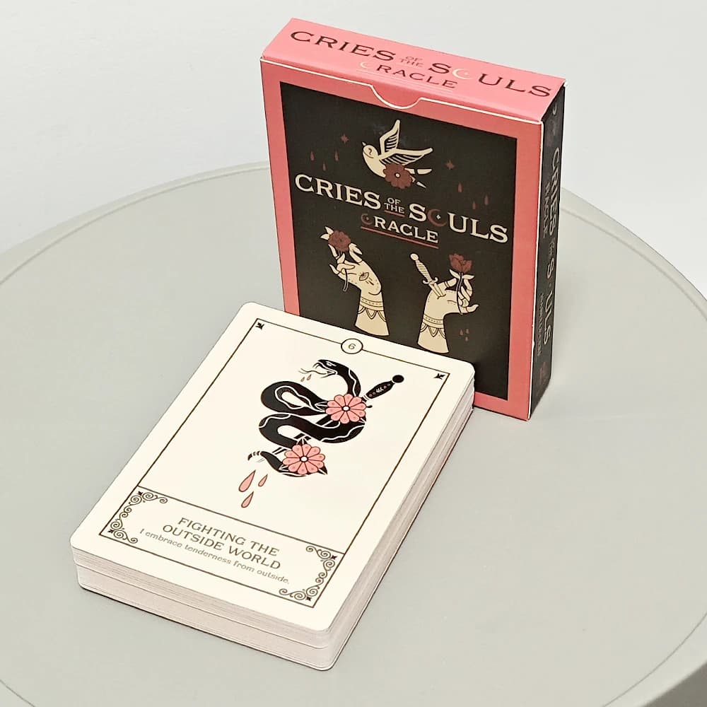 Cries of The Souls Oracle Deck 42 pezzi di carte Oracle ti supportano accettare le ferite interne 10,5 * 7,5 cm