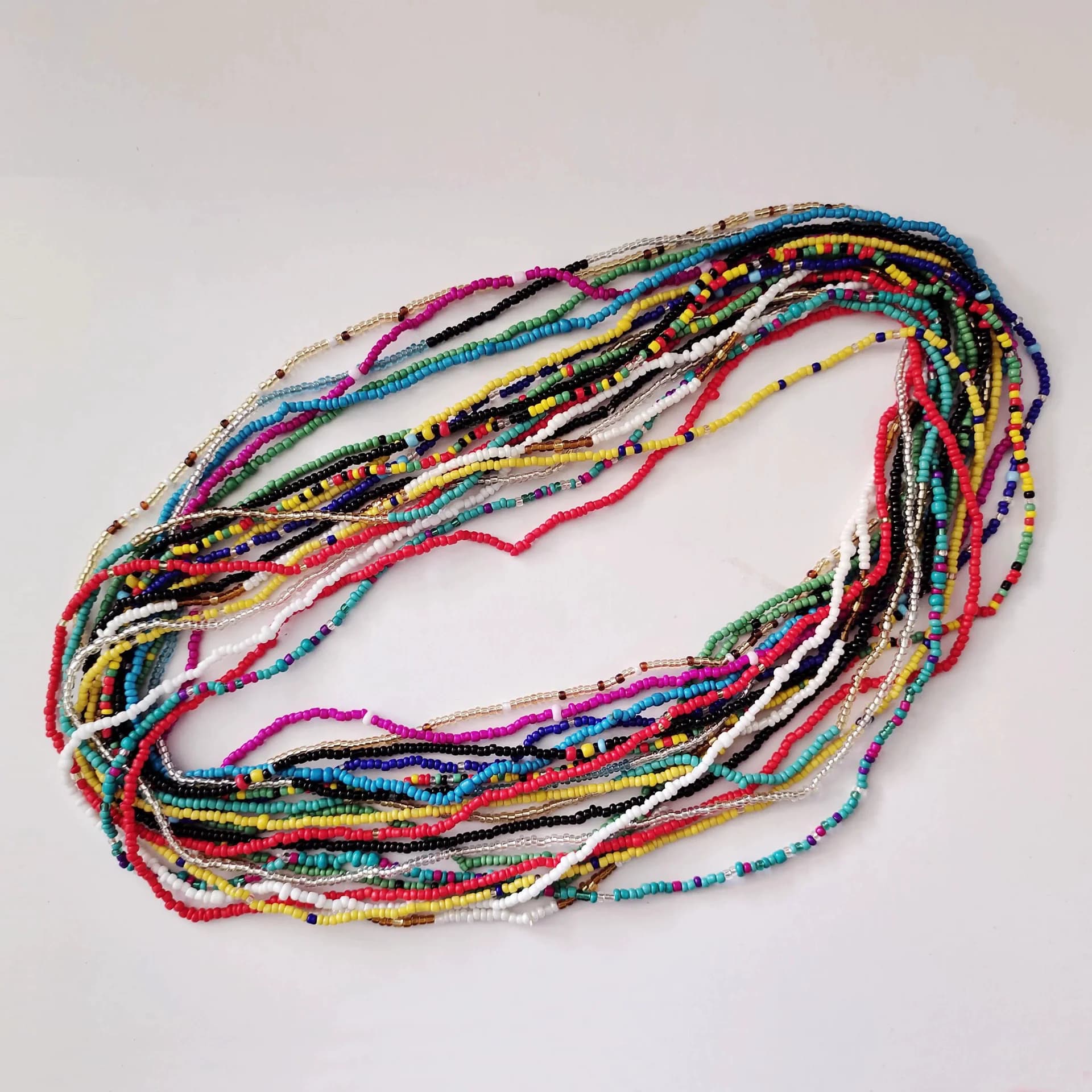 Commercio all'ingrosso dei regali dei gioielli di estate delle donne della catena della vita del corpo dei branelli acrilici multicolori della Boemia 20pcs/Lot