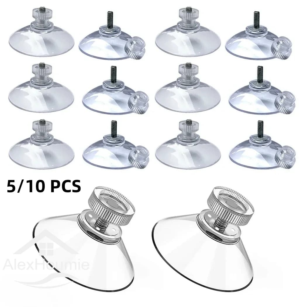 5/10 pezzi ventose con vite 25/32/41/53mm supporto per ventosa in plastica ventosa in PVC con dado a vite per finestra del bagno paralume dell'auto