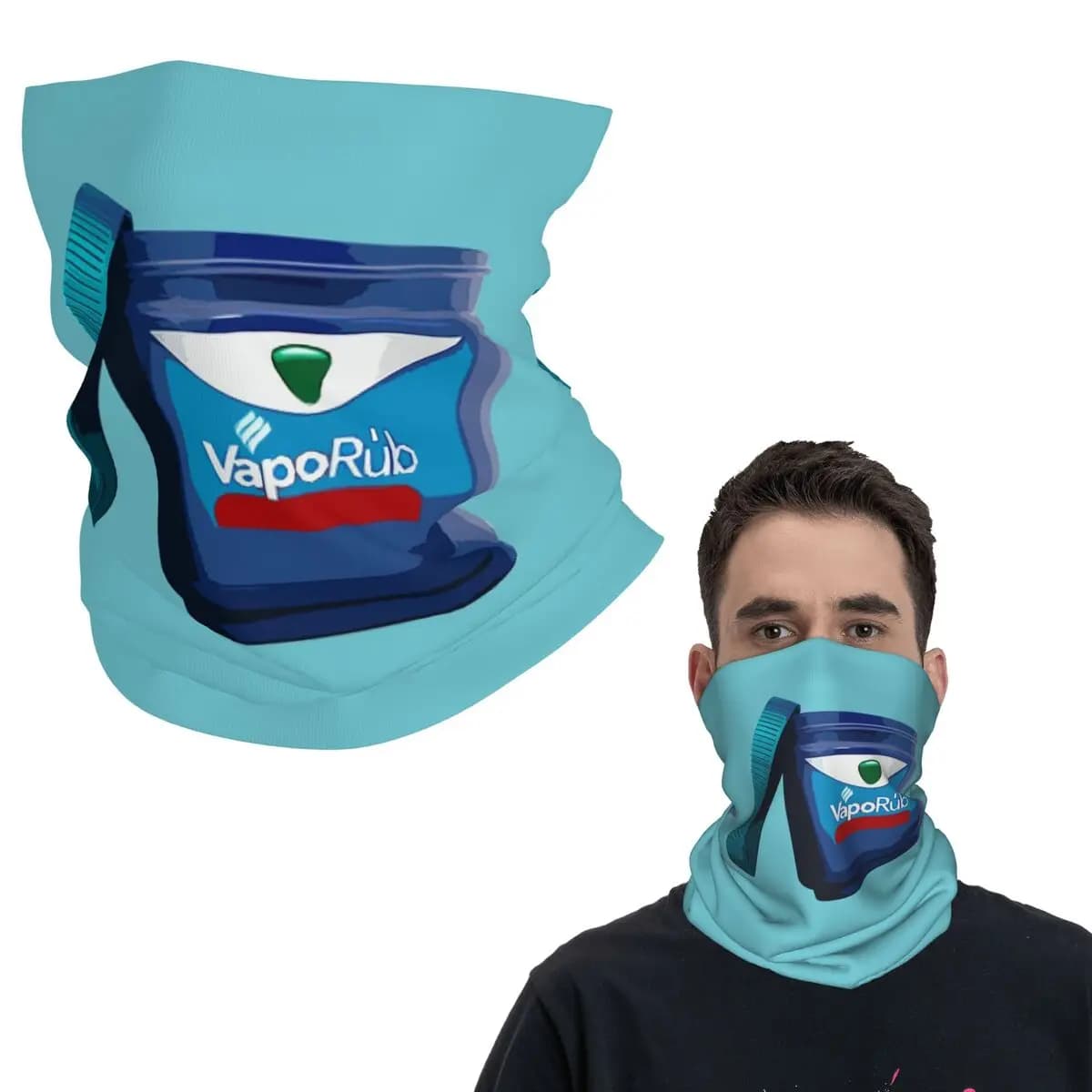 Vaporub Bandana Neck Gaiter Printed Mask Scarf Warm Face Mask Running Unisex Adult