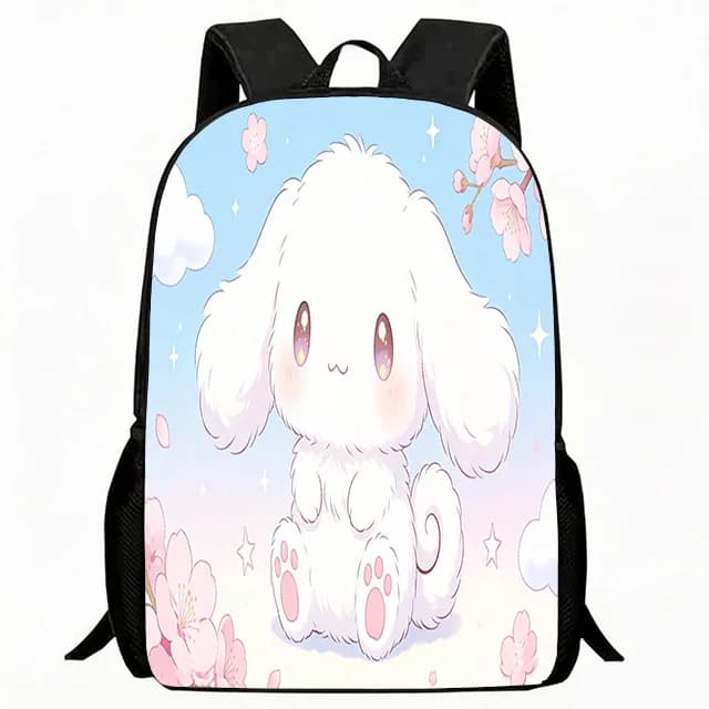 Borsa per bambini Zaino scolastico con stampa Sakura Puppy, leggero e regolabile, zaino casual per bambini, resistente e traspirante, per bambini