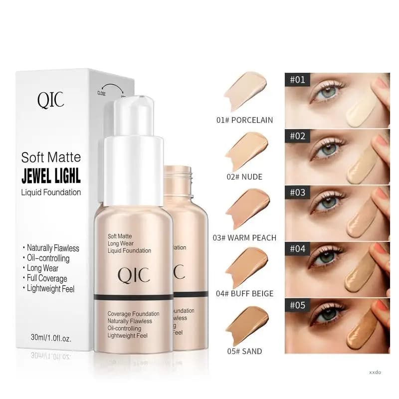 QIC Naturally Concealer Full Coverage Moisturizing Best Gift for Girl Women Matte Oil-Control