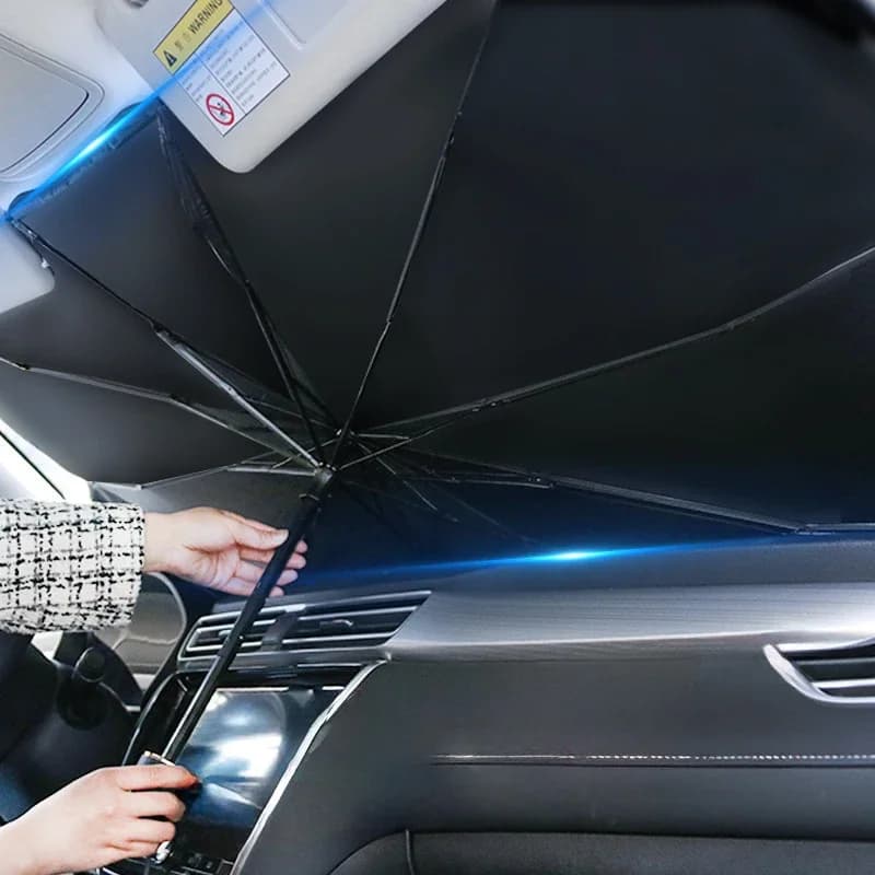Car Sunshade Umbrella Car Sunshade Retractable Sunscreen Heat Insulation Front Windshield Parasol Car Interior Protection