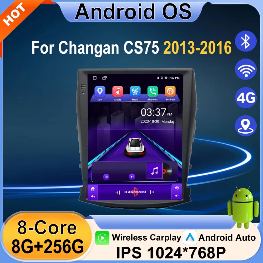 9.7"Android Auto For Changan CS75 2013-2016 Car Radio Multimedia Video Player BT GPS Navigation IPS screen