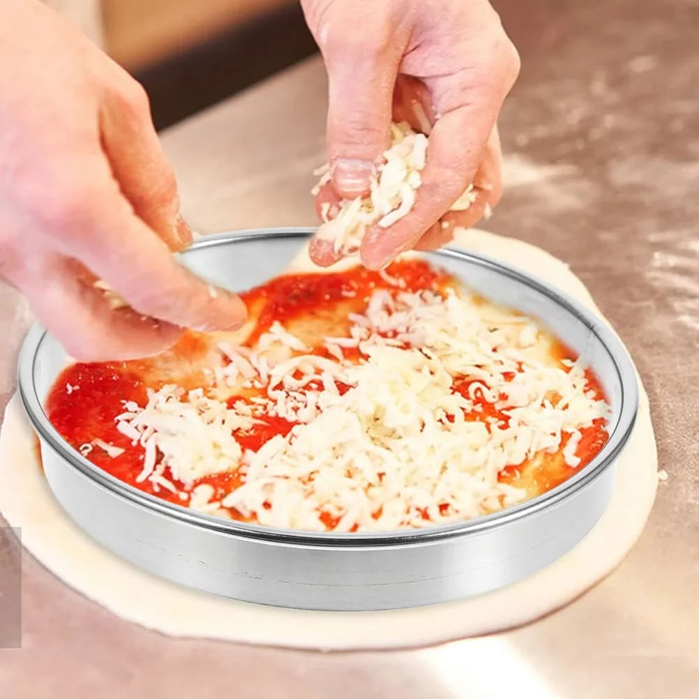 Pizza Baking Kitchen Tray Halloween Christmas New Year Baking Ring Stainless Steel Baking Tart Ring Baking Rings Stainless Steel