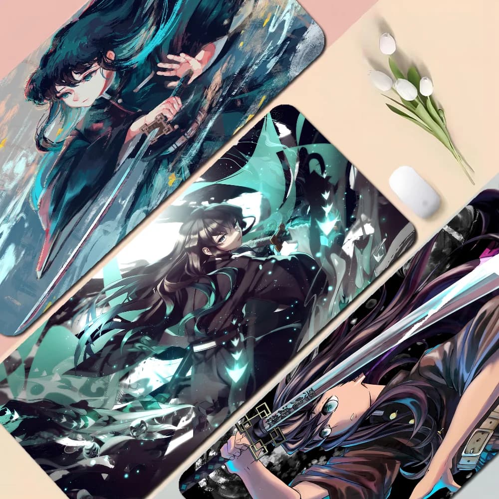 Amine Muichiro Tokito Mousepad Boy Pad tappetino per mouse da gioco in gomma naturale dimensioni per Gaming World Of Tanks CS GO Zelda