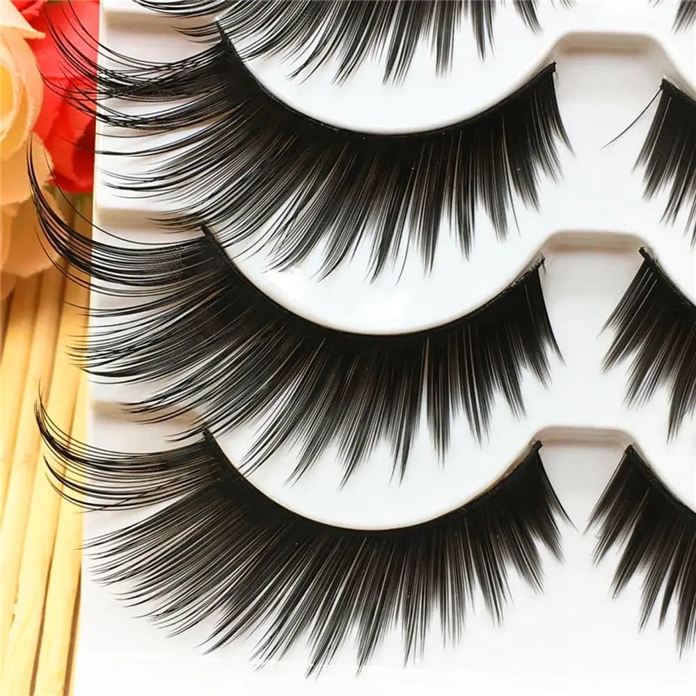 5 Paia di Ciglia Finte Spesse Fatte a Mano per Donna, Strumenti per Trucco, Ciglia Finte Stile Esagerato