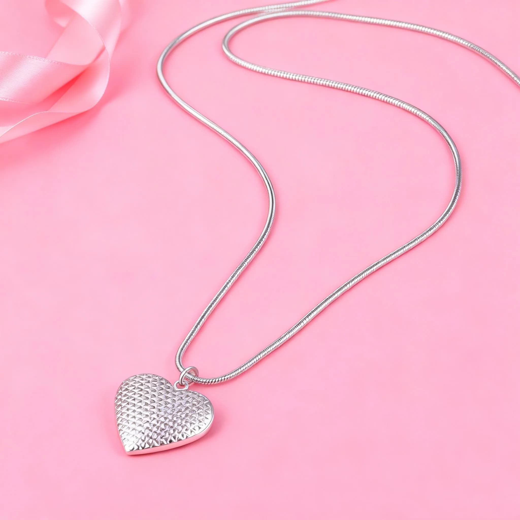 Collana Originale in Argento Sterling 925 con Ciondolo a Cuore Portafoto per Donna, Gioielli alla Moda per Feste e Matrimoni