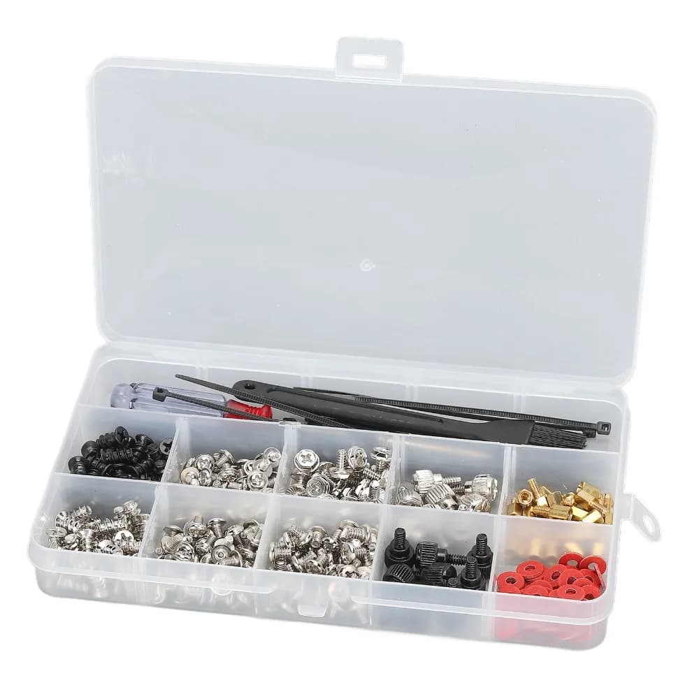 362pcs Assortment 362 Pcs Computer Screw Set Cable Tie Screwdriver Maintenance Kit Computer Screws Assortment Kit PC Repair