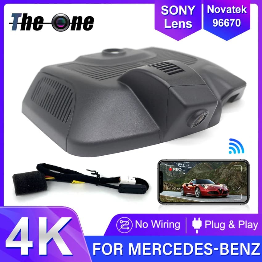 For Mercedes-Benz MB EQS 450 580 2022 2023 Front and Rear 4K Dash Cam for Auto Camera Recorder Dashcam Plug and Play Auto Dvr