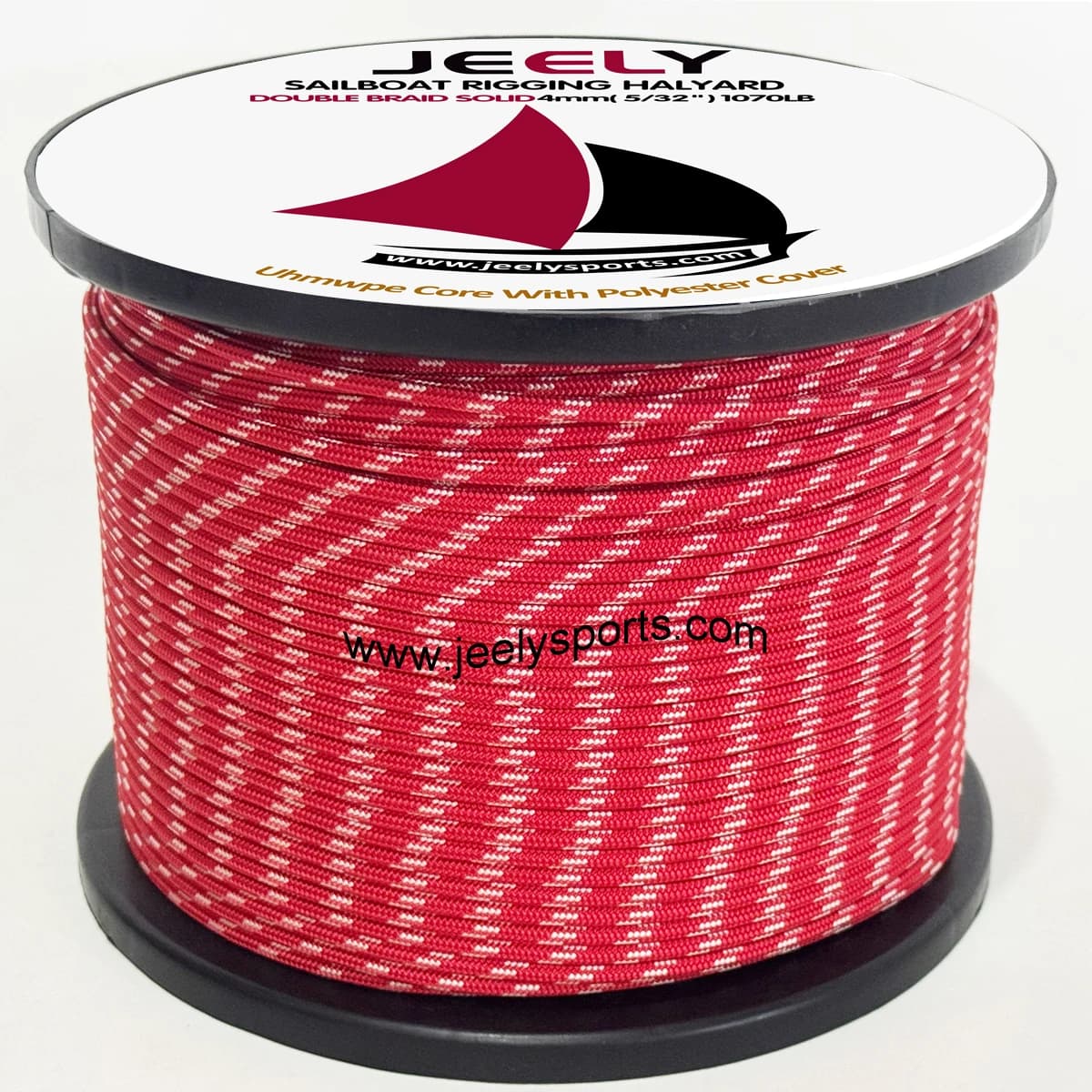 50 m/rotolo 4MM 1070lb UHMWPE Nucleo Manicotto in poliestere Rigging Halyard Corda di ormeggio