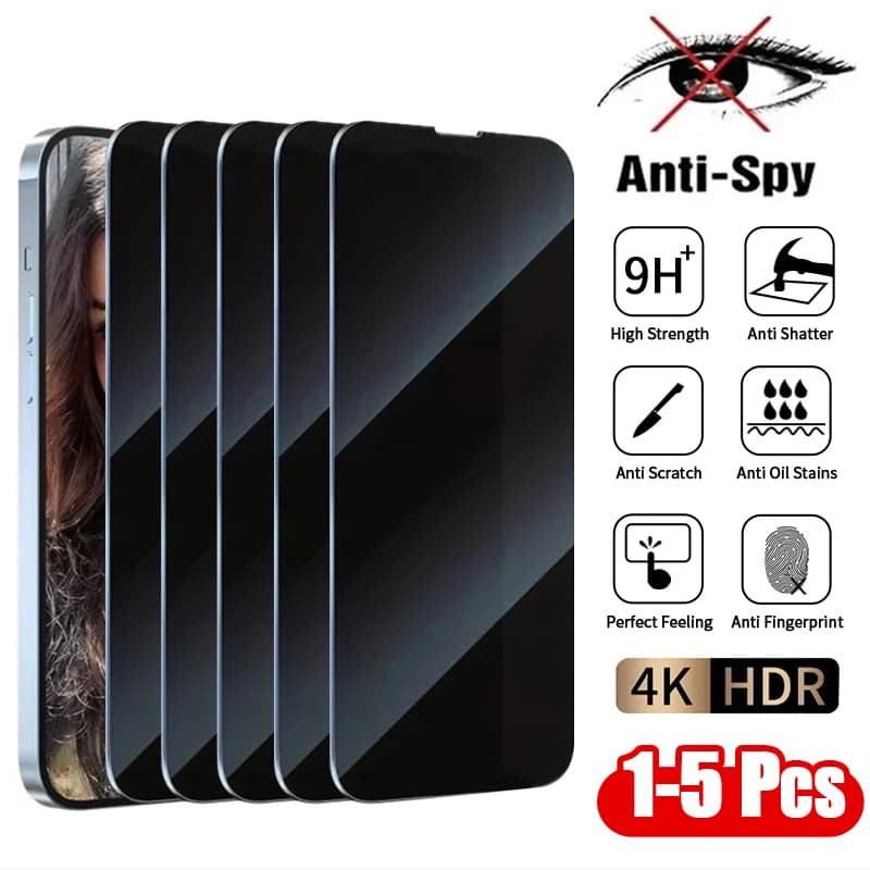 1-5 pcs tempered glass anti spy for iPhone 16 14 13 11 15Pro Max Mini 7 8 Plus privacy screen protection for iPhone 15 XR XS MAX