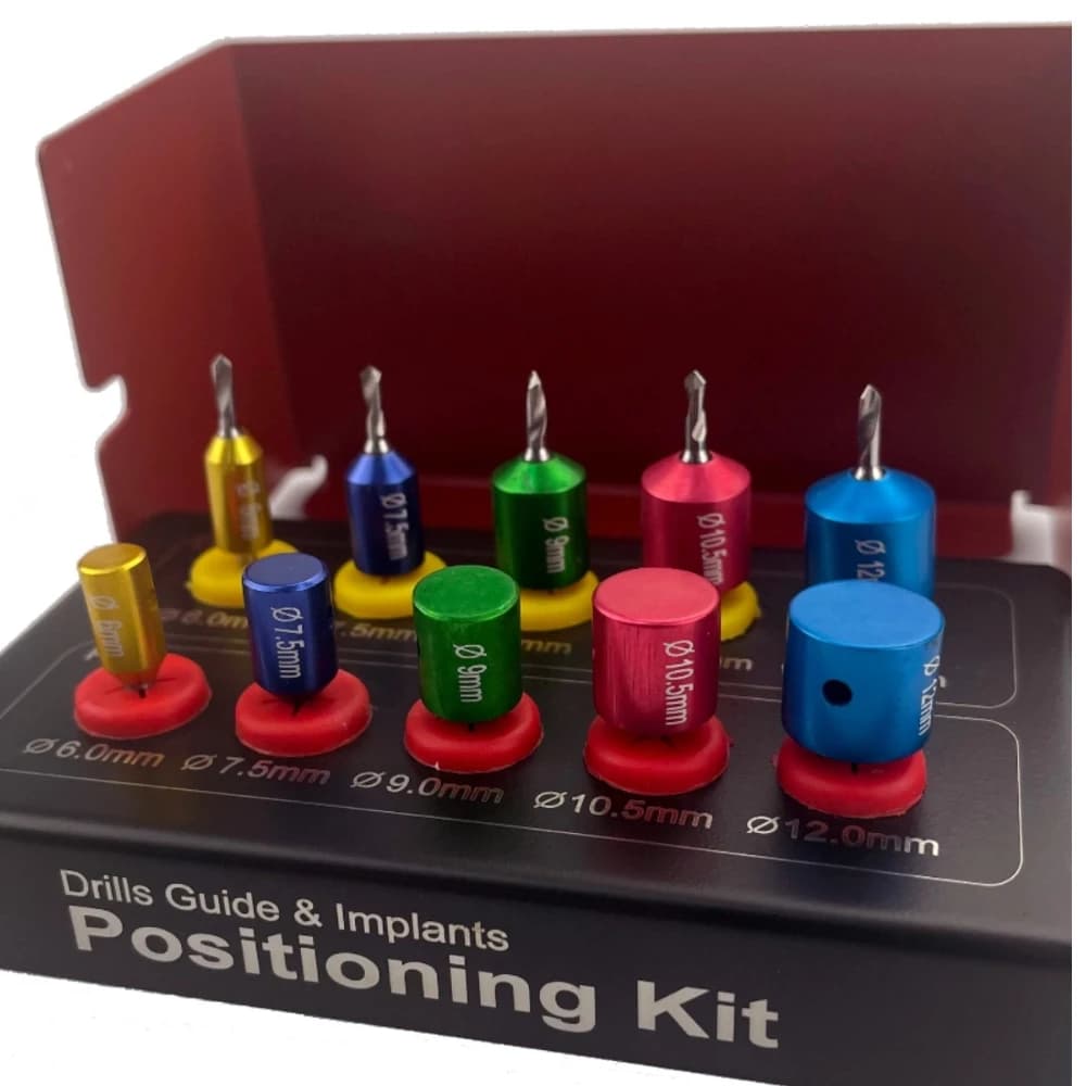 Guida per impianti dentali Kit per trapano di posizionamento per trapano Perni per chirurgia guidati in titanio Strumenti per impianti dentali Forniture dentali