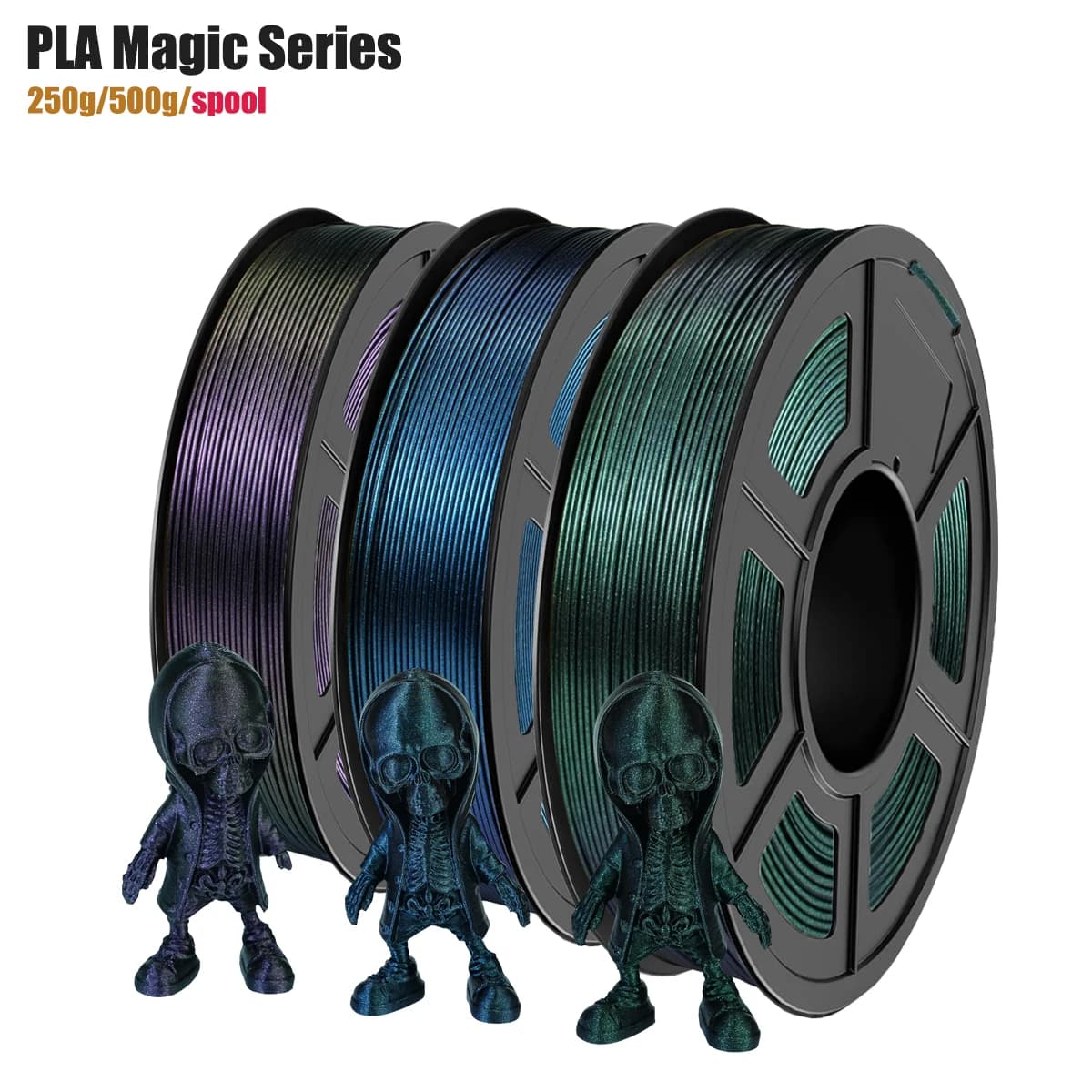 PLA starry, PLA glittered filament, 175 mm Galaxy 3D printer filament, +/- 0.03, 250 g/500 g roll, Glitter Magic series