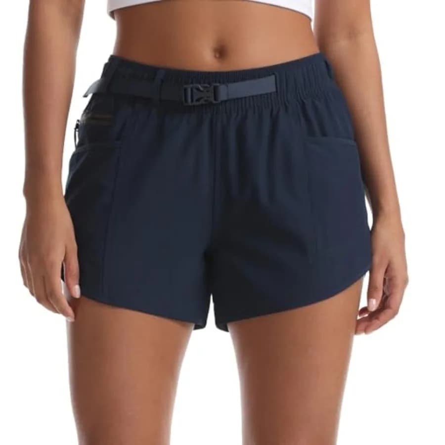 Running Shorts for Women with Liner Athletic Sport Pants Lightweight Gym Workout Shorts with Pockets