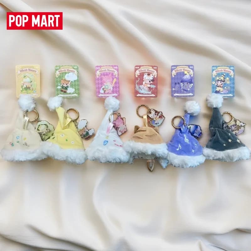 Nuovo arrivo POPMART autentico Dimoo Dreaming Series cappello di peluche a forma di portachiavi scatola cieca carino moda da collezione regalo giocattolo bambola cappello