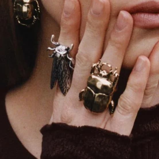 Anello Retrò a Forma di Insetto Digadagu, Anello in Metallo con Animale, Nuova Tendenza Femminile, Accessori Gioielli per Uso Quotidiano