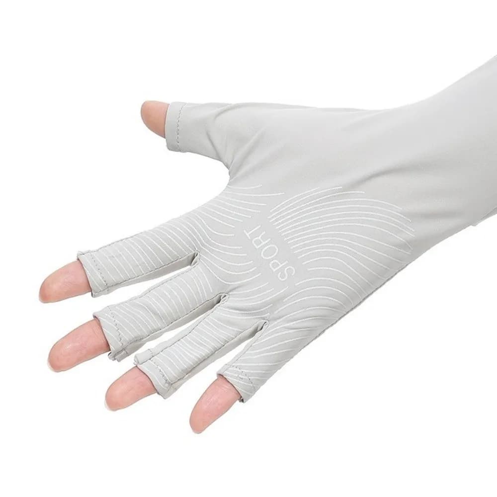 Guanti a manica lunga traspiranti tinta unita antiscivolo con protezione solare e raffreddamento estivo per corsa