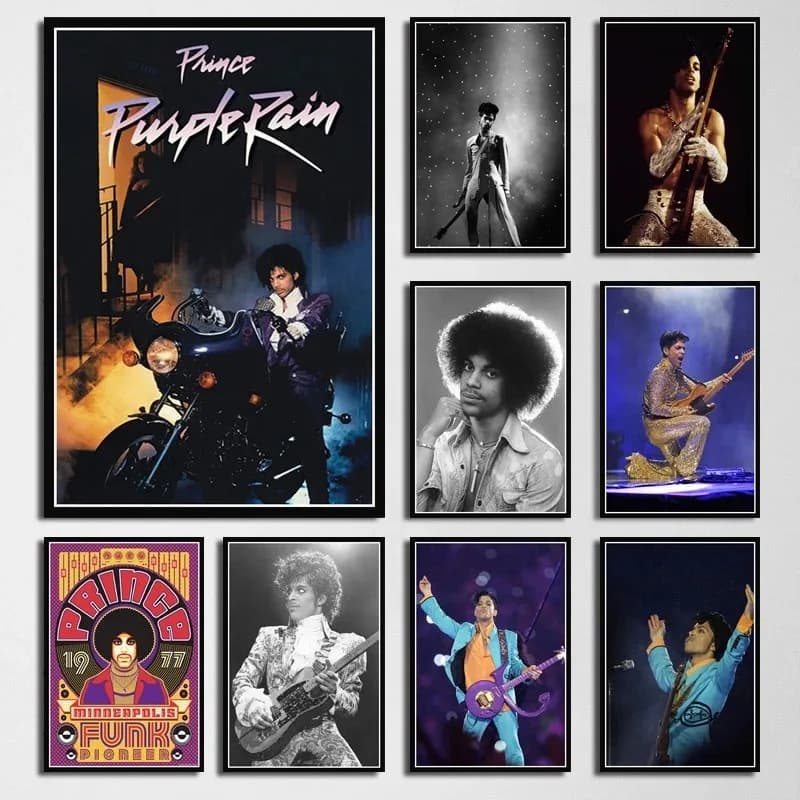 Prince Rogers Nelson Concert Rock Music Album Singer Canvas Painting Mural Art Picture Gift Room Home Decoration
