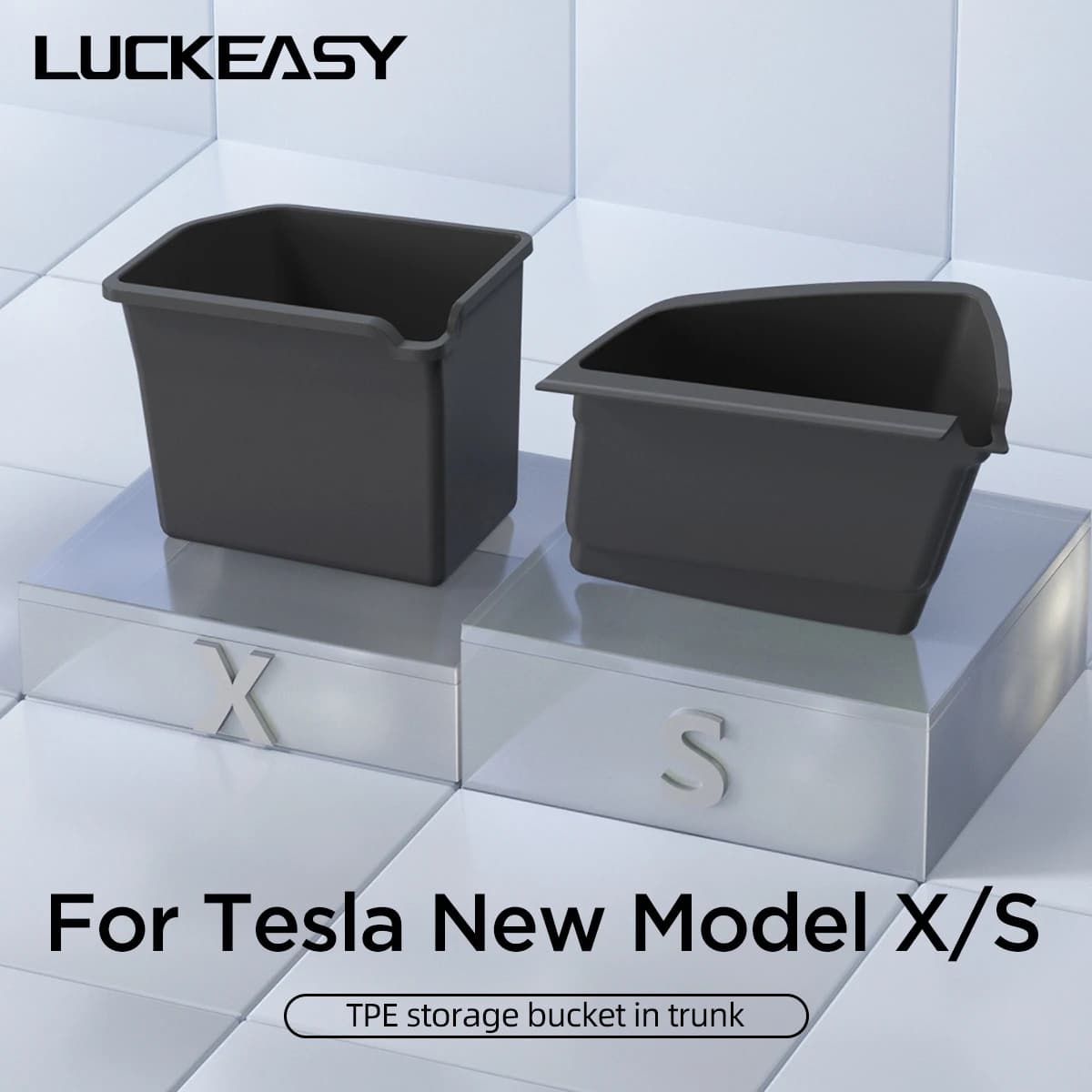 Per Tesla Modello X Baule Posteriore Scatola di Immagazzinaggio 2024 Accessori Per Interni Auto Modello S Lato Organizzatore Riordino Secchio di Stoccaggio 2023