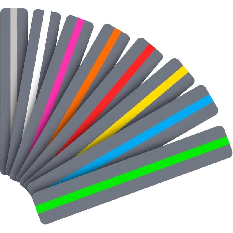 Colori assortiti Strisce di lettura guidate Evidenziatore Segnalibro Sovrapposizione colorata Aiuto per la lettura Strisce per evidenziare Assistenza alla lettura