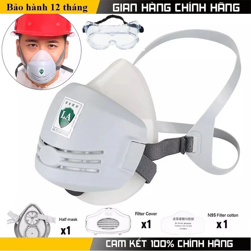 Maschera respiratoria in silicone riutilizzabile: protezione spray chimica per l'uso a metà faccia