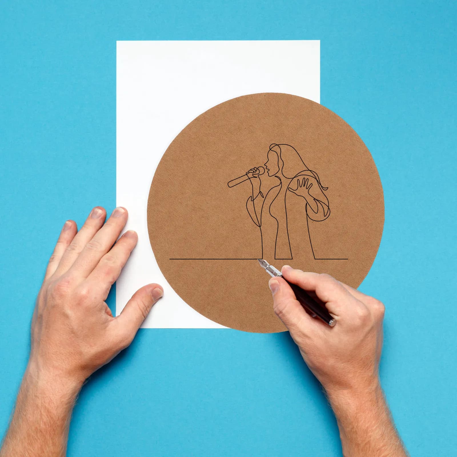 40 Sheets Round Paintable Paper Slices Heavyweight Blank Cardboard for DIY Decorations Graffiti Sketching Craft Paper Art Class