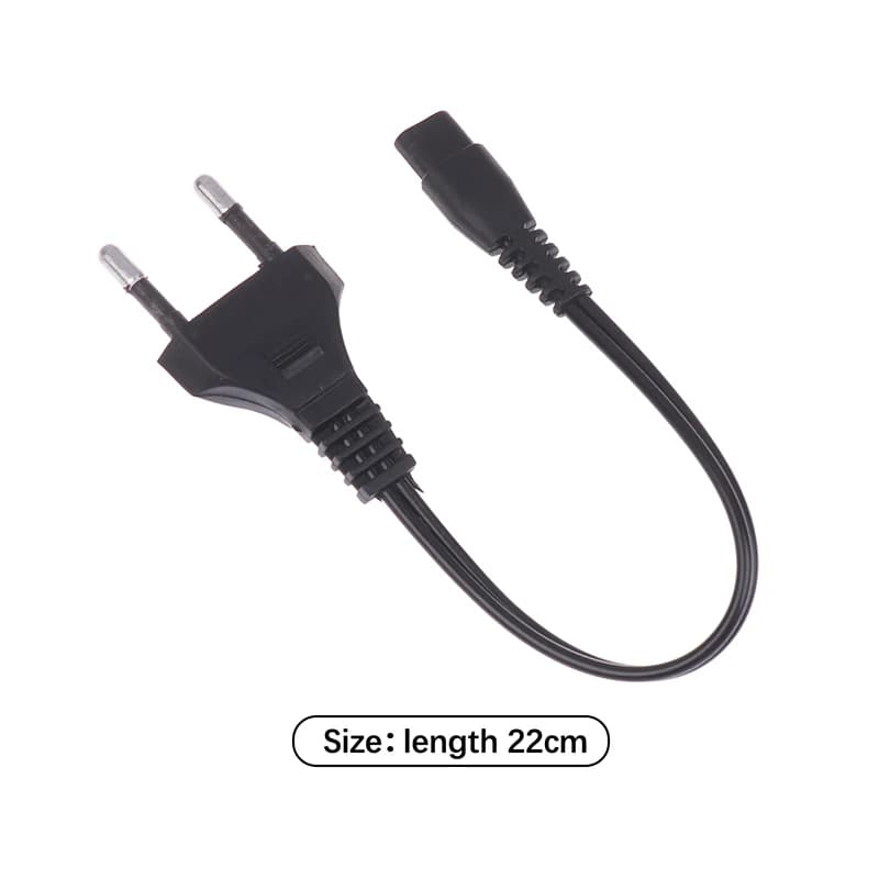 EU Plug Double Hole Charging Cable 220V 110V Direct Charging Torch Light Charger Power Cord Flashlight Accessories