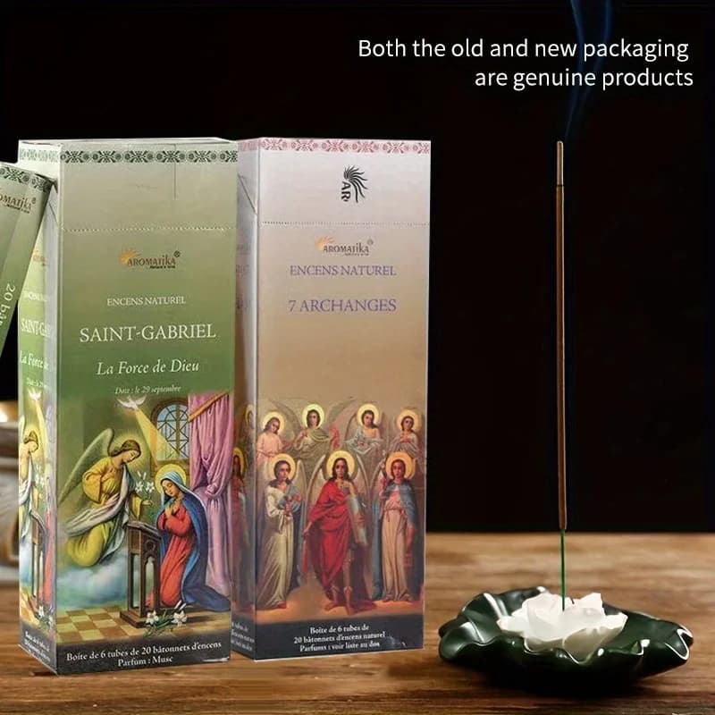 20 Bastoncini di Incenso Artigianali, Aromaterapia Angelica, Set di Incenso Aromaterapico per Rilassamento, Motivazione e Miglioramento del Sonno - Perfetto per Casa, Ufficio, Yoga e Meditazione