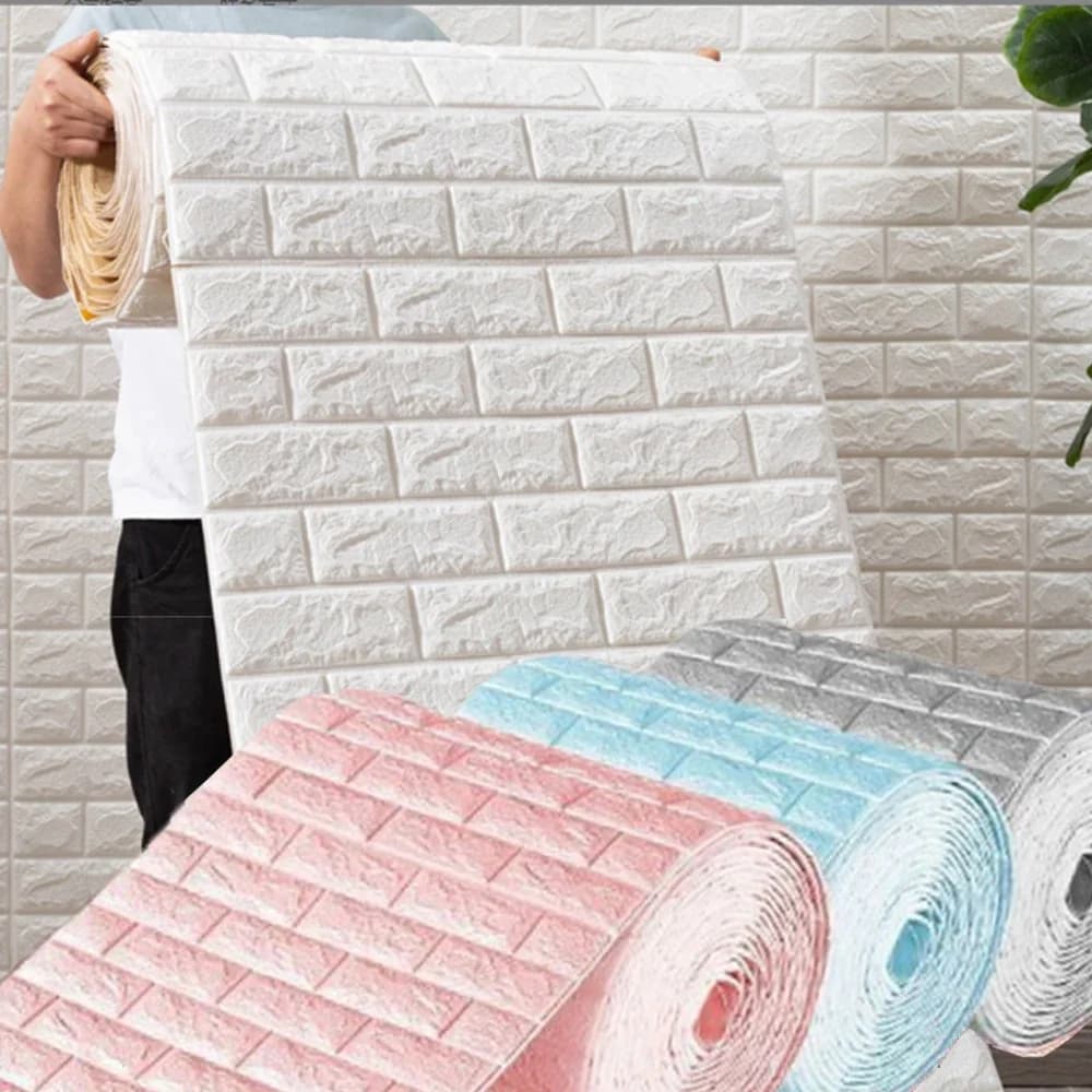 70 cm * 1/5/10 m 3D Foam Morbida Matt Card Wall decal FAI DA TE Auto Wall decal Living room Kitchen Bathroom Paper Decorative Parades