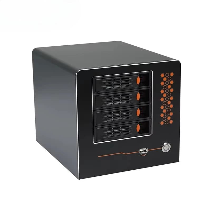 Hot Swap Mini ITX Server Barebone System 4 Bay Large Storage Rackmount Chassis NAS Network File Storage Server
