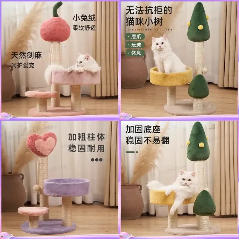 Large Cat Tree with Scratching Posts Hammock Condo Perch Tower for Indoor Cats Small Medium Large Feline Climbing Frame Play
